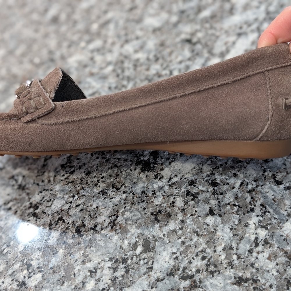 Coach Suede Loafers Women’s Size 7B Brown Slip On Driving Shoes Horsebit - Picture 7 of 10